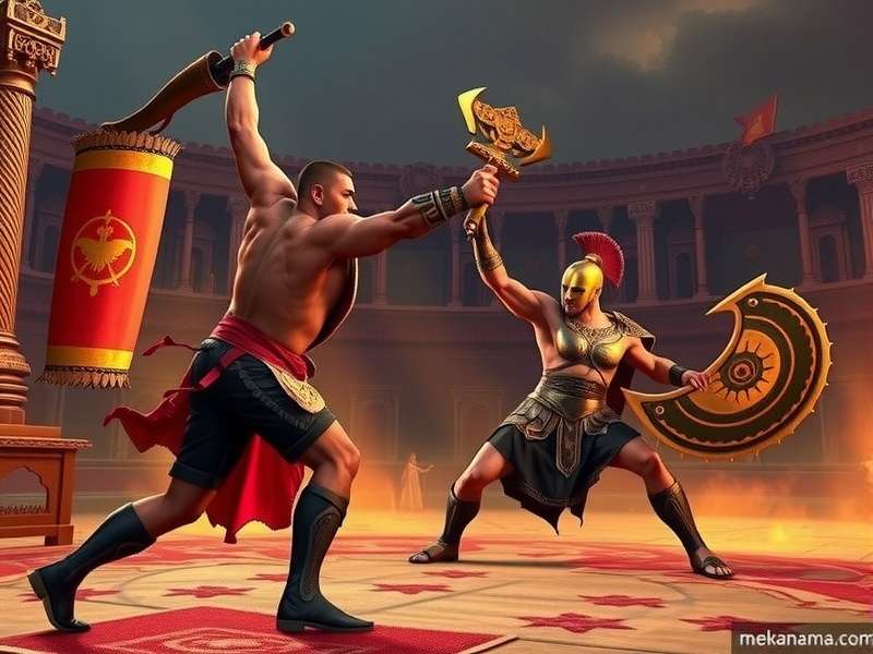 Indian gamers playing Empire S Mace Gladiator